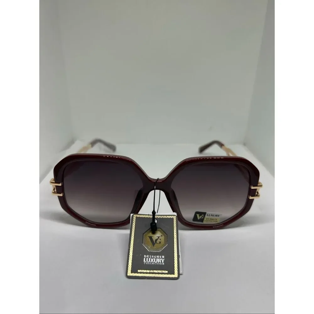 VG Designer Luxury Square Sunglasses NWT UV400 Protection